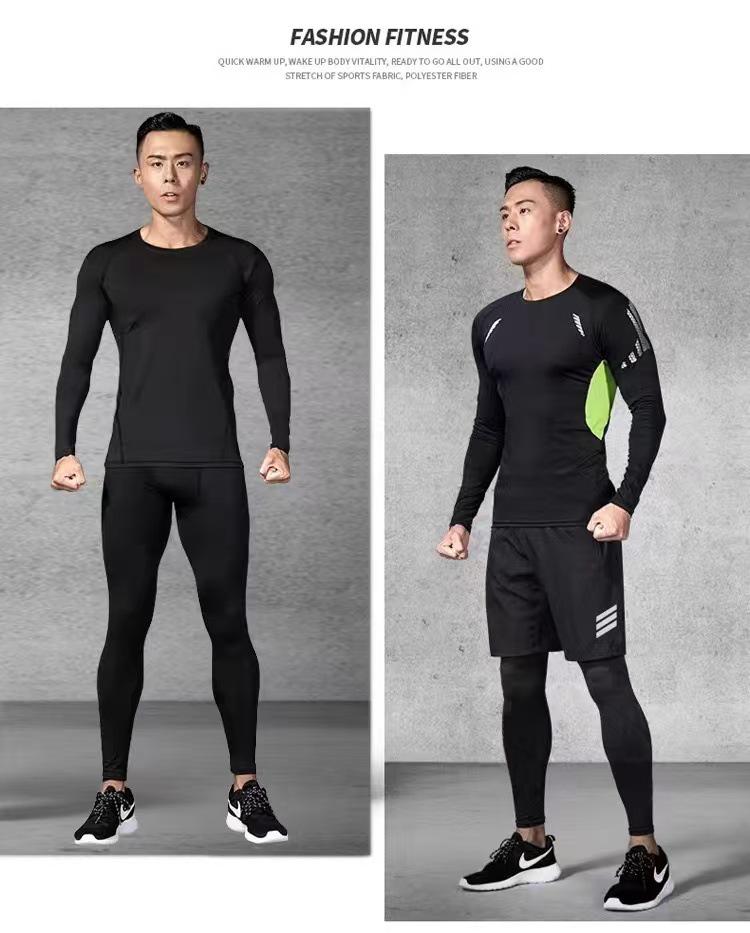 Men's Thermal Fleece Base Layer Set - Winter Velvet Running Sportswear