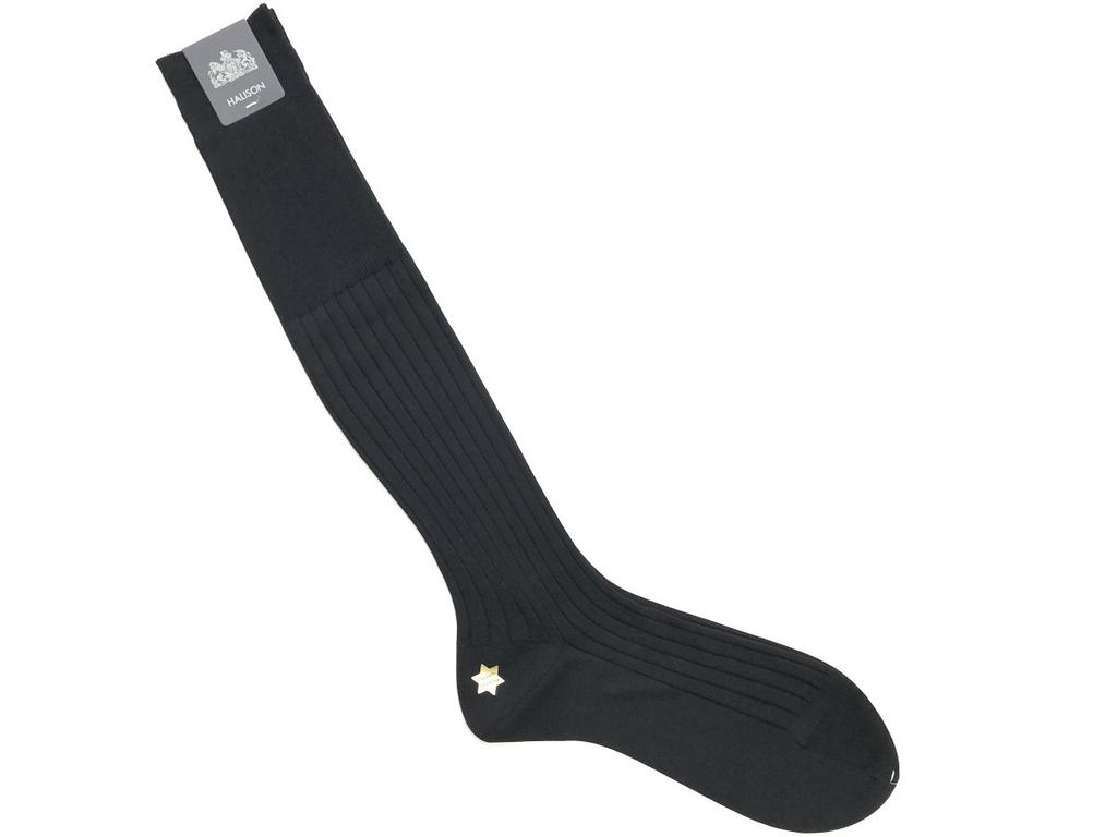 Harrison HALISON 15700 Cotton Ribbed Classic Size 100% Hose, Linking, 25-26cm (Black)