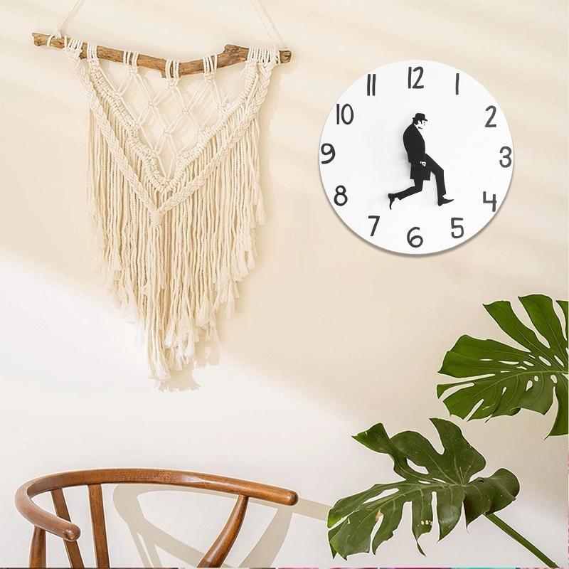 62KD Comedy Inspireds ministrys Of Silly Walk Wall Clock Comedian Home Decoration Novelty