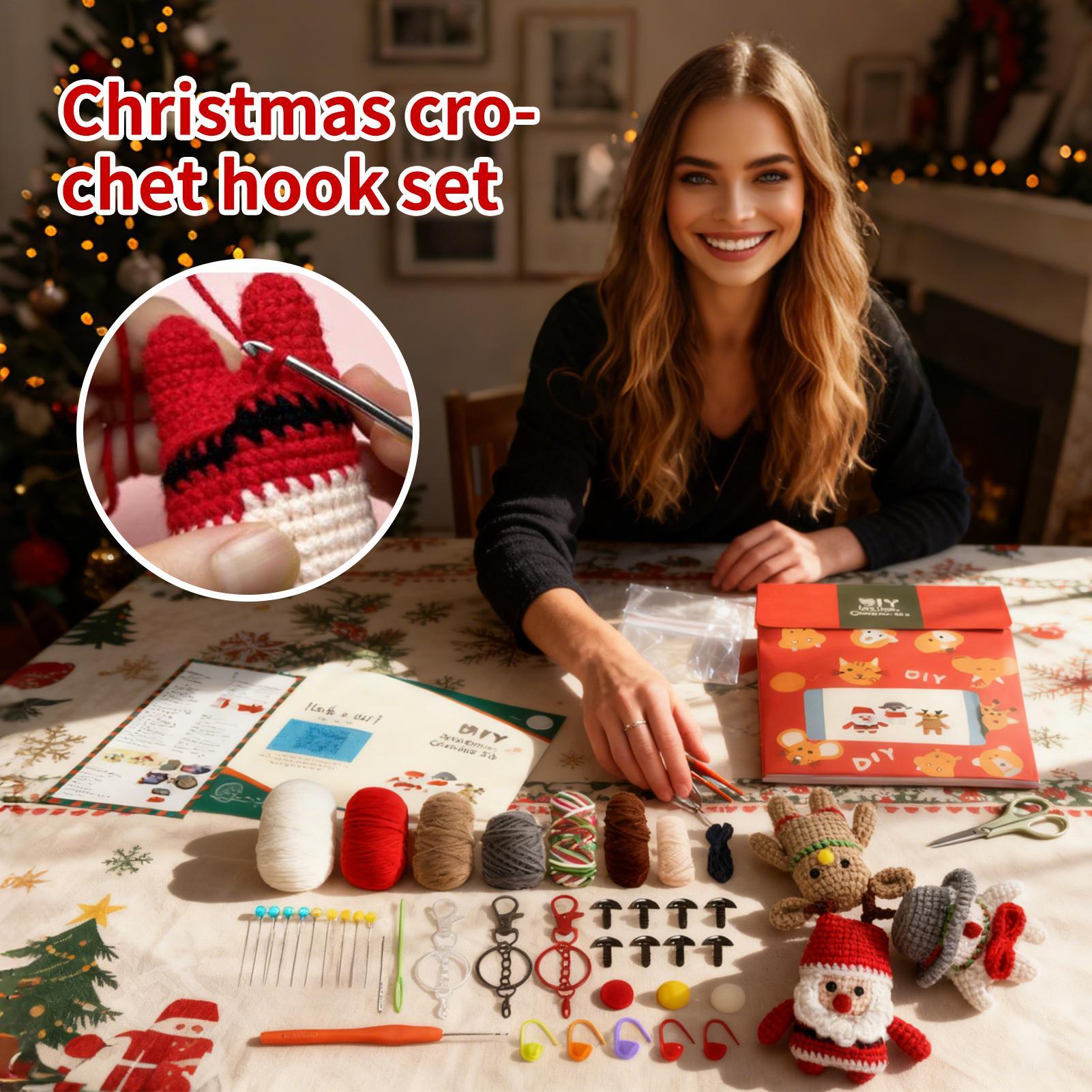 Beginner Crochet Kit Christmas DIY Crafting Set Crochet Christmas Doll Kit For Adults Teens DIY Enthusiasts Beginners Craft China Mainland