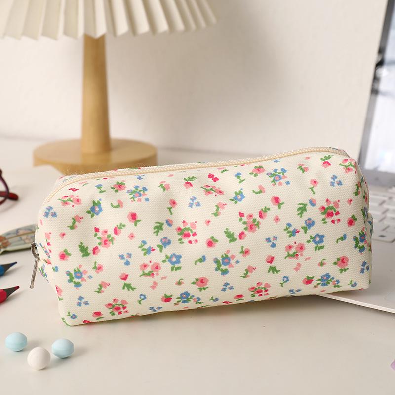 Large Capacity Cute Bow Flower Pencil Case - Stylish Student Stationery Bag