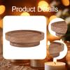 Round Wooden Serving Tray Candle Holder Centerpiece for Kitchen Home Counter
