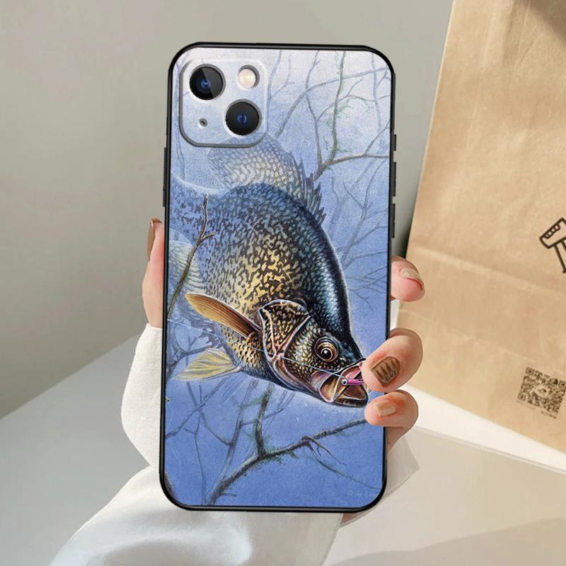 Art Fishing Lure Phone Case For iPhone 17 Air 16 15 14 13 12 11 Pro Max 12 13 Mini 15 16 Plus 16e Cover Coque