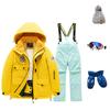 Children's Fashion Skiwear Set Boys' And Girls' Thickened Waterproof Thermal Ski Suit Five-Piece Outfit With Jacket And Trousers