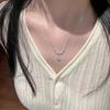 Sparkling V-Shape Zircon Teardrop Necklace Elegant Fashion Versatile Women's Collarbone Chain