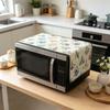 30x90cm Simple Cotton Linen Microwave Dust Cover Anti Dust Oven Cloth Cover