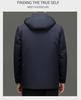 Men's High-End Winter Down Jacket: Middle-Aged & Elderly Business Casual, Thickened Warm Hooded Coat