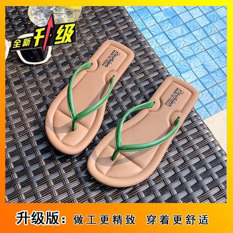 

Premium sense clip toe cool slippers flat casual seaside beach sandals flip-flops women s summer wear 2025 new 40