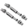 Poer For  2pcs Ural Truck RC Front Rear Drive Shaft for Henglong WPL Ural C14 C24 B24 MN D90 MN99S B36 B16 Car Spare Parts Metal