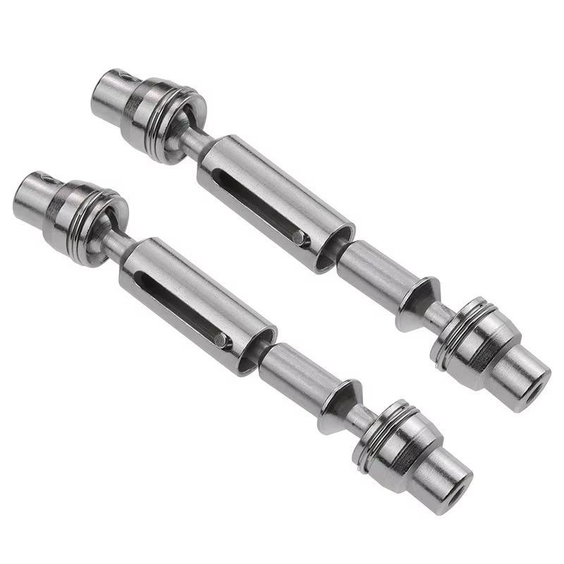 Poer For 2pcs Ural Truck RC Front Rear Drive Shaft for Henglong WPL Ural C14 C24 B24 MN D90 MN99S B36 B16 Car Spare Parts Metal