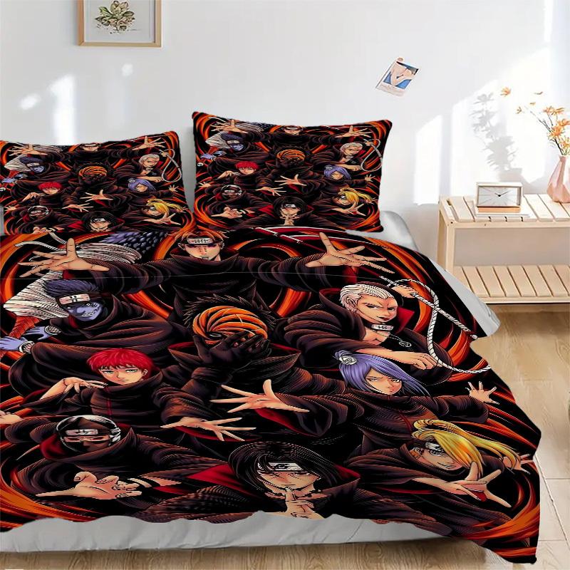 

3pcs Naruto Characters Bedding Set: Perfect for Bedroom or Guest Room. Soft and Comfortable with No Core Included yy251009205 135x200cm