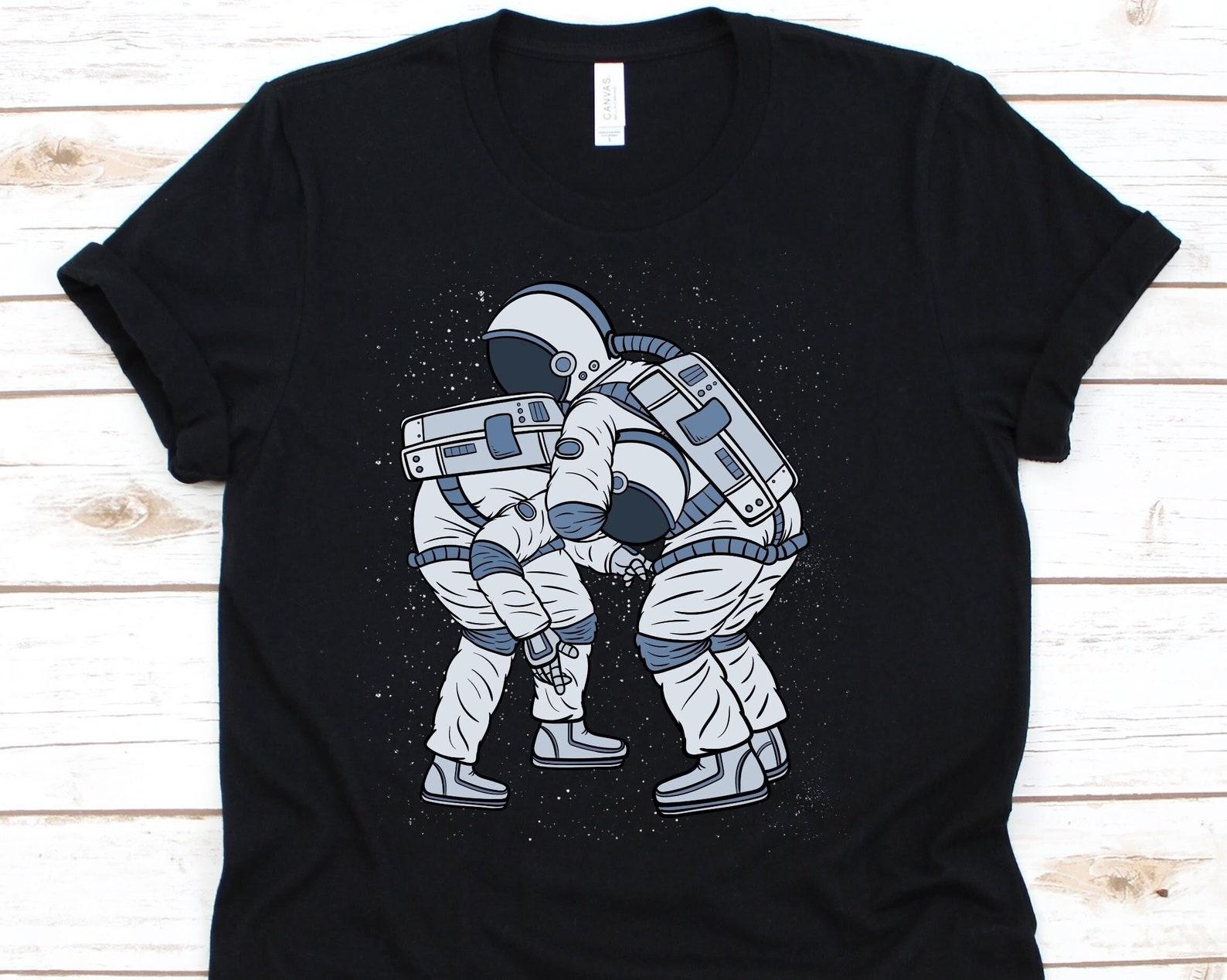 Jiu-Jitsu Astronaut Shirt, Funny Jiu-Jitsu Shirt, Jujutsu Gift, Ju-jitsu T-shirt, Japanese Martial Arts, Jiu Jitsu Shirt, Astronaut Lover L