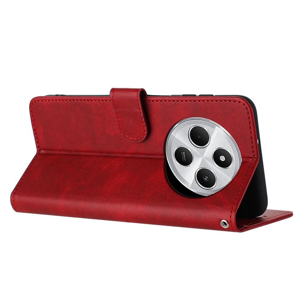 For Xiaomi Poco C75 4G/Redmi 14R 5G/14C 4G Case Flip Stand PU Leather Wallet Phone Cover Calf Texture