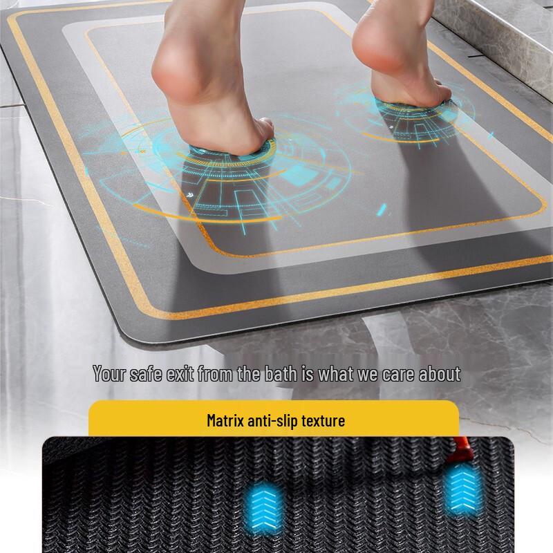 Qiqi Home Quick-Dry Absorbent Bathroom Mat