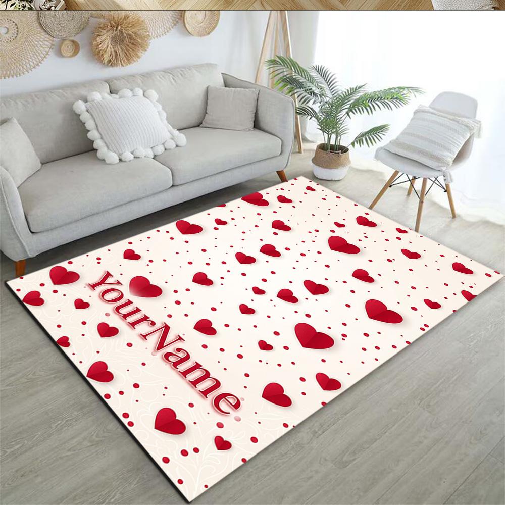 Rose Personalized Name Area Rug Suitable for Living Rooms Dormitory Bedrooms Decorate Room Anti-slip Rug Office Home Decor