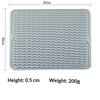 Silicone Dish Drying Mat With Non Slip Design Fast Drainage Ridges For Kitchen Counter Placing Dishes Cups Spoons Tableware