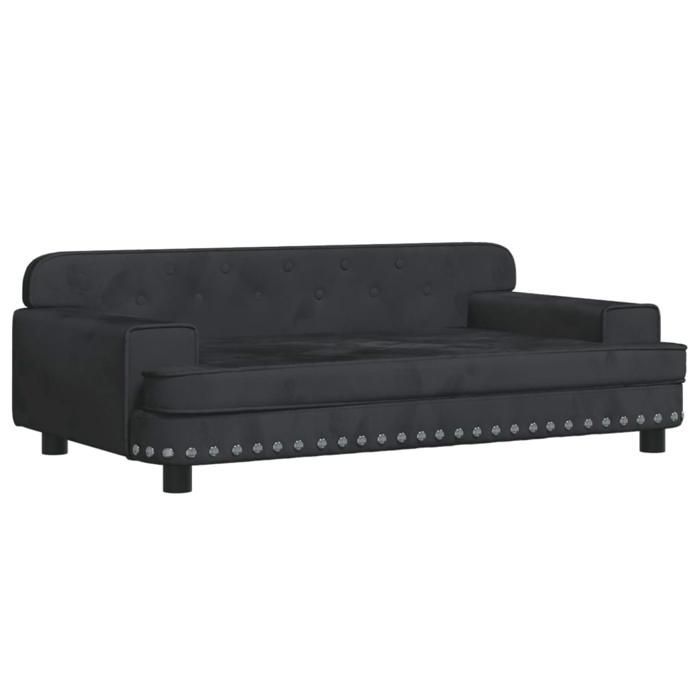 VidaXL Canapé pour enfants noir 90x53x30 cm velours 3196283