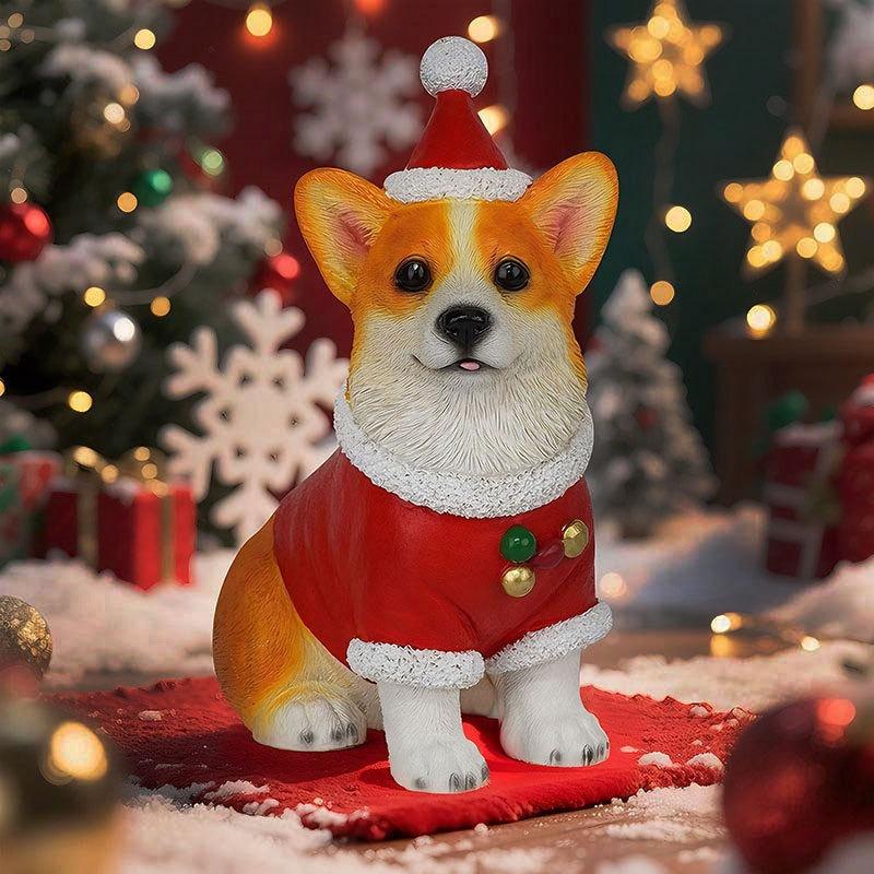 New Christmas Labrador Bigbear Corgi Cute Dog Christmas Ornament Resin Home Decor