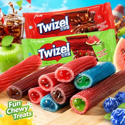 YEM Long Filled Candies 70g, 4 Flavors | Sweet Rich Filling Flavor, Chewy Texture, Convenient Snack