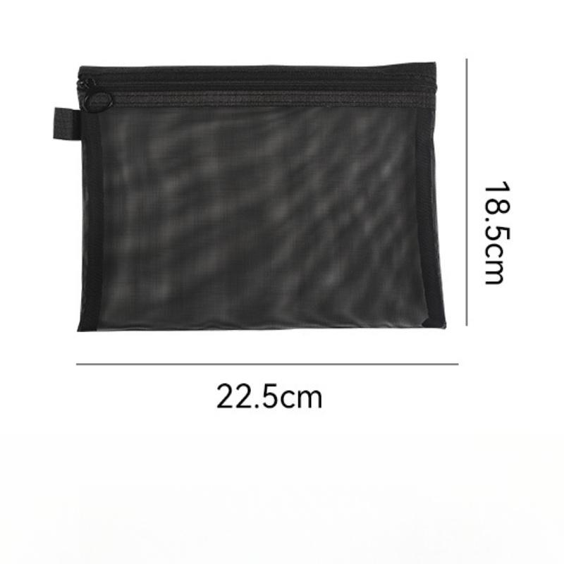 1pcs Mesh Clear Cosmetic Bag Small Large Black Makeup Bag Portable Travel Toiletry Organizer Case Lipstick Storage Pouch