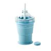 2026New Portable Foldable Ice Ball Cup With Built-in Straw Food-Grade Silicone Ice Maker Mold Summer Outdoor Travel Tumbler