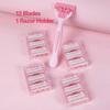 Women's 6-Layer Stainless Steel Manual Razor for Underarm & Leg Shaving