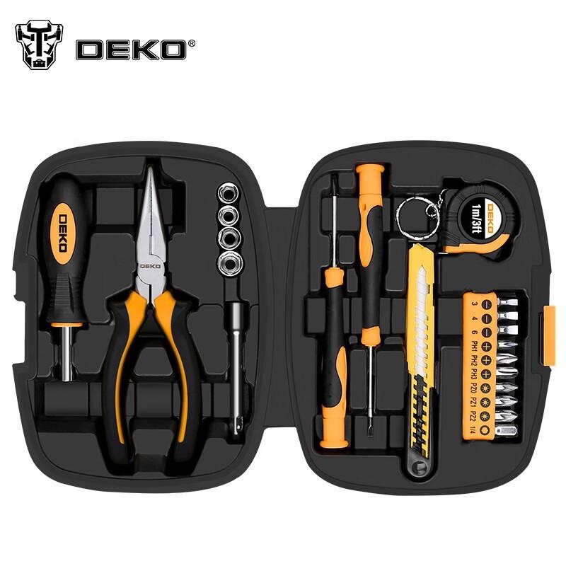 DEKO 21-Piece Portable Home Tool Kit CN plug (adapter included)