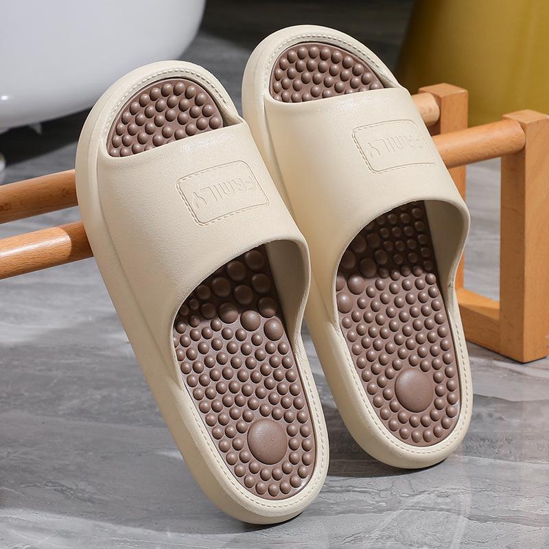 Unisexowe Letnie Zewnętrzne Antypoślizgowe Klapki Masujące do Kąpieli dla Mężczyzn i Kobiet