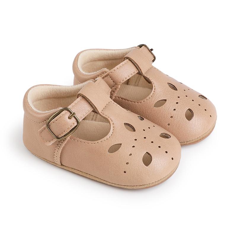 

Младенческая детская ретро-полая дышащая нескользящая обувь на плоской подошве, повседневная мягкая удобная обувь для первых ходунков Prewalker 12