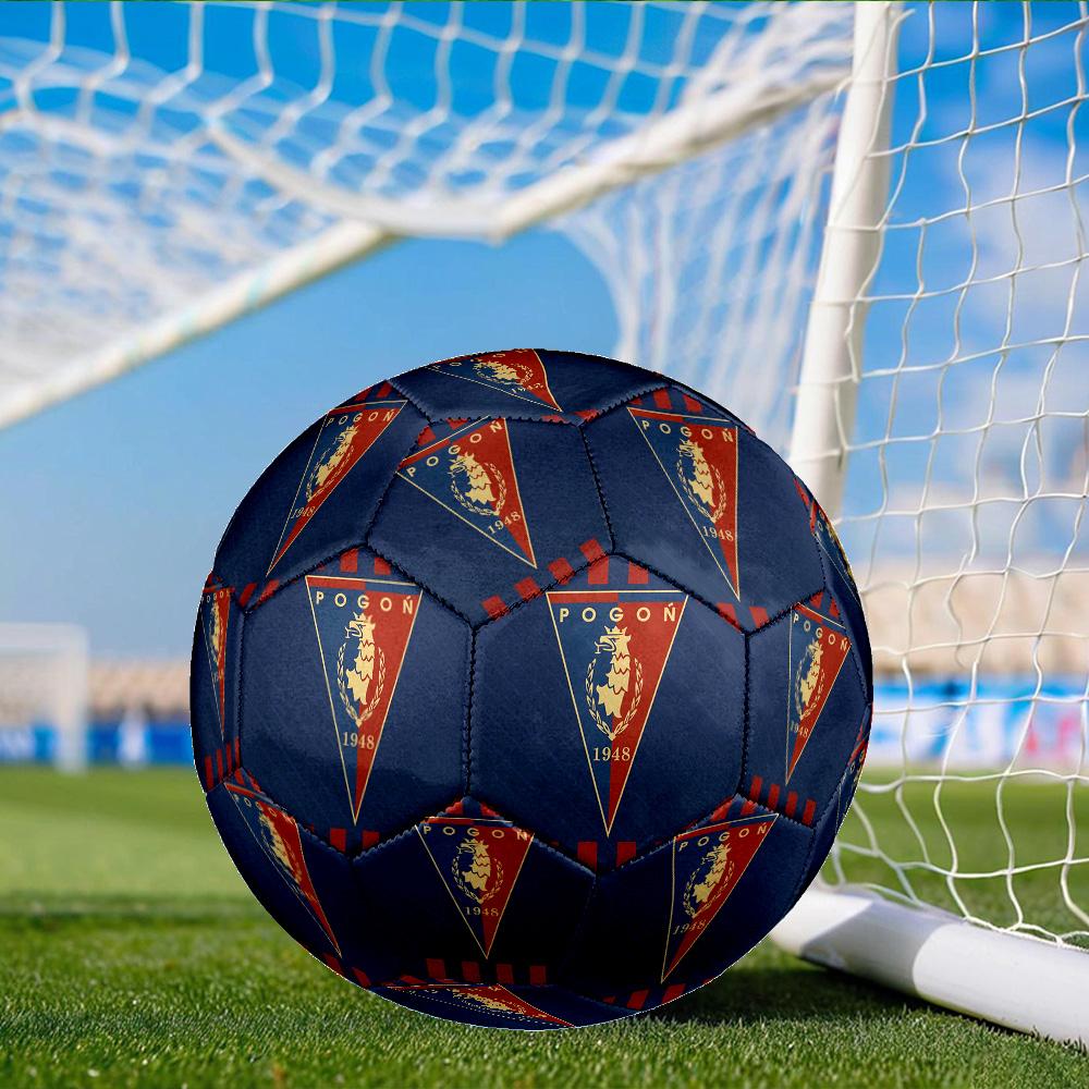 Pogoń Football Crest Size 5 Soccer Ball, Suitable for Training and Matches, High-Elasticity, Wear-Resistant Material Gift for Fan