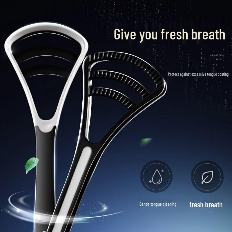 Hefengyu Dual-Effect Tongue Cleaner Brushes