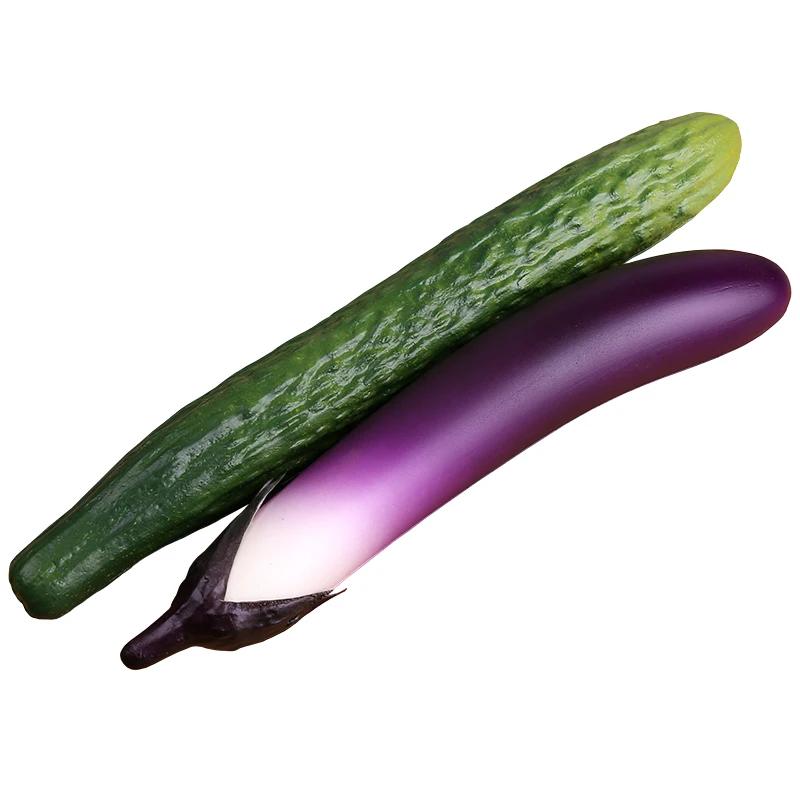 Top Quality Simulation  Eggplant Model Cabinet Dining Room Hall Restaurant Store Shop Decoration Artificial Fake Vegetables Prop