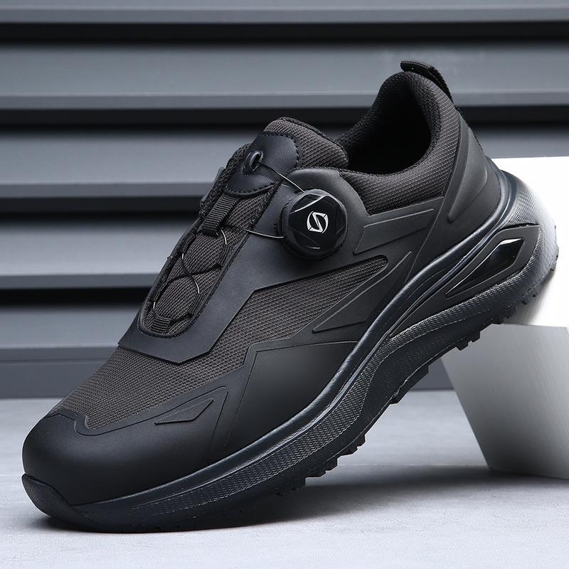 Spring trend sports style casual shoes breathable soft sole outdoor running rotary button walking shoes