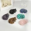 Exquisite Lucky Cat Stone Figurine Mini Cartoon Wealth Cat Model  Bedroom