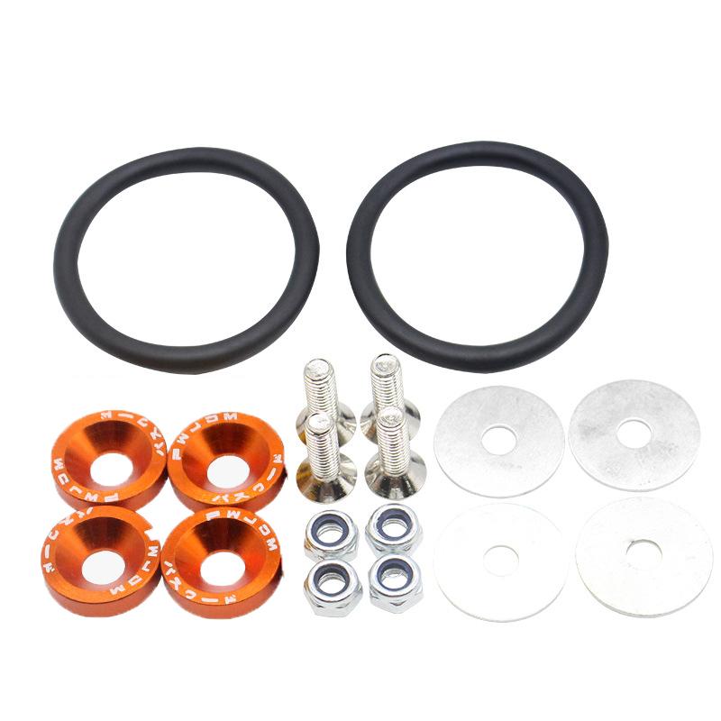 Jdm Car Modified Hex Fasteners Fender Washer Front/Rear Bumper Engine Concave Screws Fender Washer License Plate Bolts Styling
