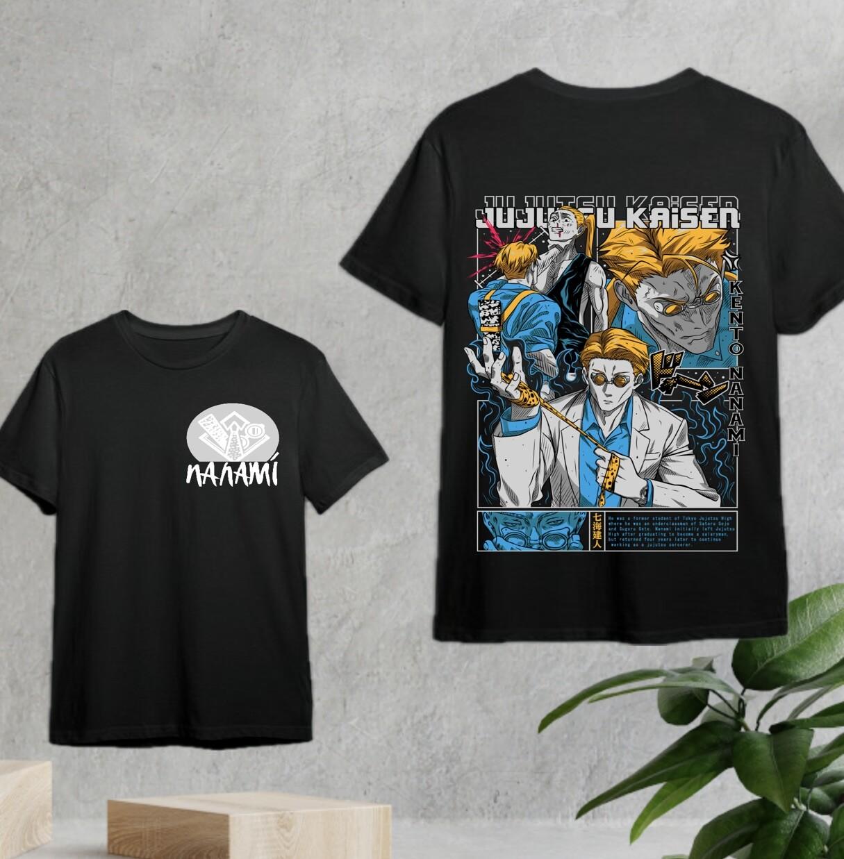 Nanami Kento T-Shirt Mens Womens Tees Top Jujutsu Kaisen Anime JJK Gojo Satoru GifT Shirt Mens Womens Tees Top animation M