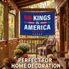 Keine Könige in Amerika Flagge 4x6 Fuß Doppelseitiges Polyester Banner Gartenbanner USA Patriotische Haus- und Hofdekoration Außen Dekorative Flagge