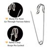 Good-50Pcs 10Cm Safety Pins Paper Clip DIY Sewing Tool Silver Metal Needles Large Safety Pin Brooch Accessories