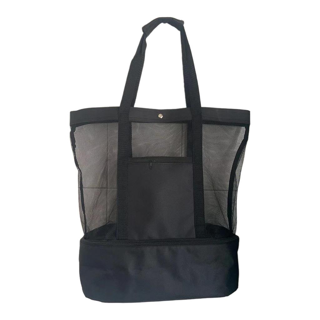 Beach Tote Bag with Insulated Cooler Lightweight Container Bag Transparent Cooler for Grocery Women & Men Office Shopping Snacks