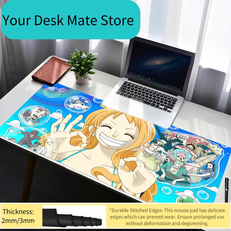Mouse Pad PC Accessories Non Slip Rubber One Piece Nami Mousepad Laptop Gamer Keyboard Pad Office Computer Gaming Desk Mouse Mat