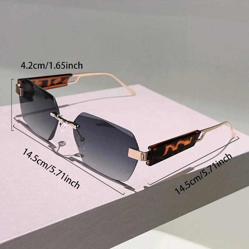 Polygon Sunglasses Men Vintage New Fashion Rimless Outdoor Decor Shades Women Trendy Brand Designer Stylish Sun Glasses