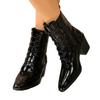 Fashion 2025 Fashion Ladies Shoes Side Zipper Women's Boots New Lace-up Office and Career Sexy Pointed Toe Solid Best Seller Ankle Boots
