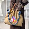 GUANchain Umweltfreundliche Damen-Handtasche: Exquisite gestickte Nylon-Einkaufstasche mit einer Schulter