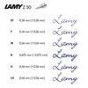 LAMY cp1 Black Fountain Pen - Sleek, minimalist design, elegant metal body, cushioned stainless steel clip, steel nib, extra fine (EF) - Includes blue