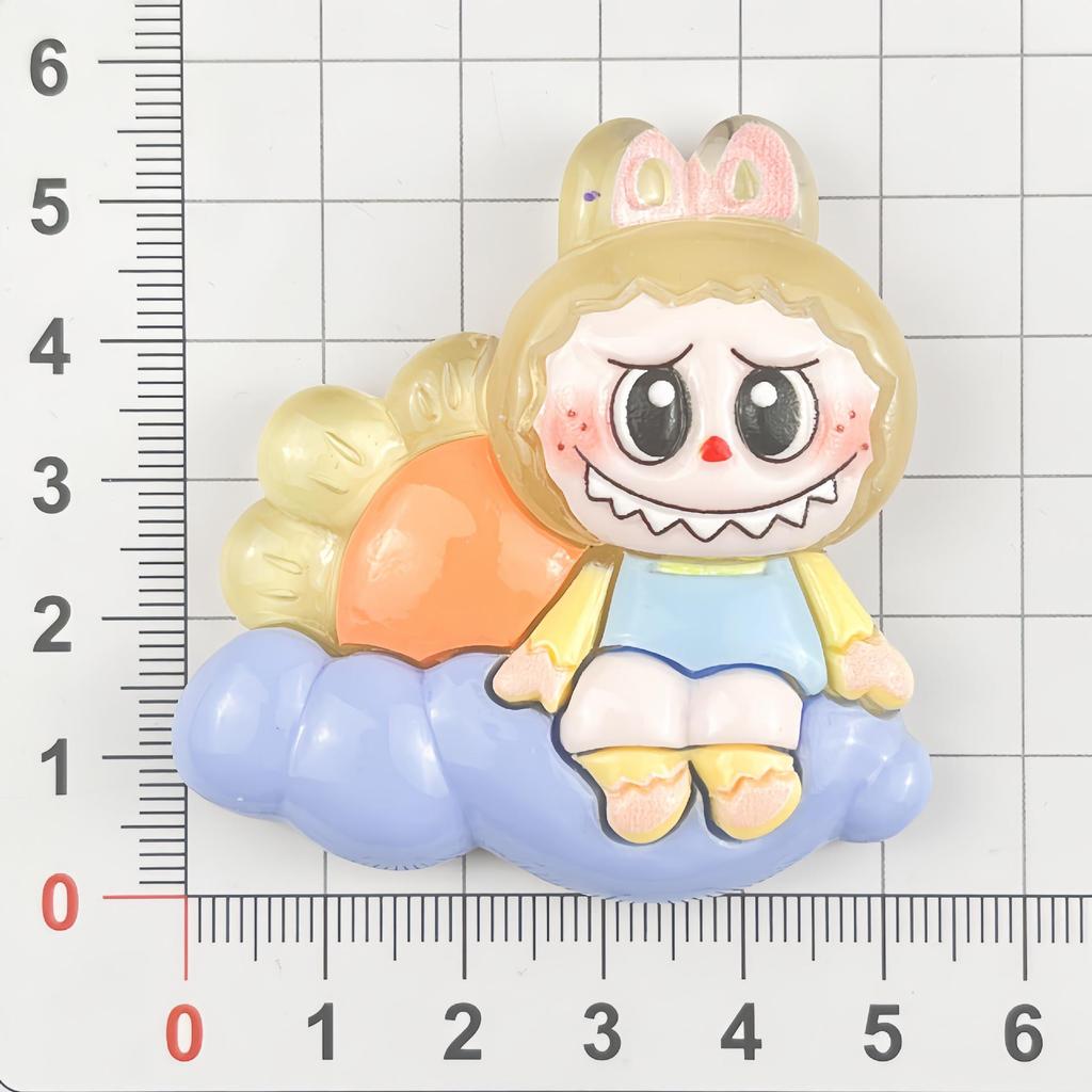 Cartoon Luminous Resin Accessories: Dessert Figures for Phone Cases, Hair Clips, Water Cups, Shoe Buckles, and Ornaments