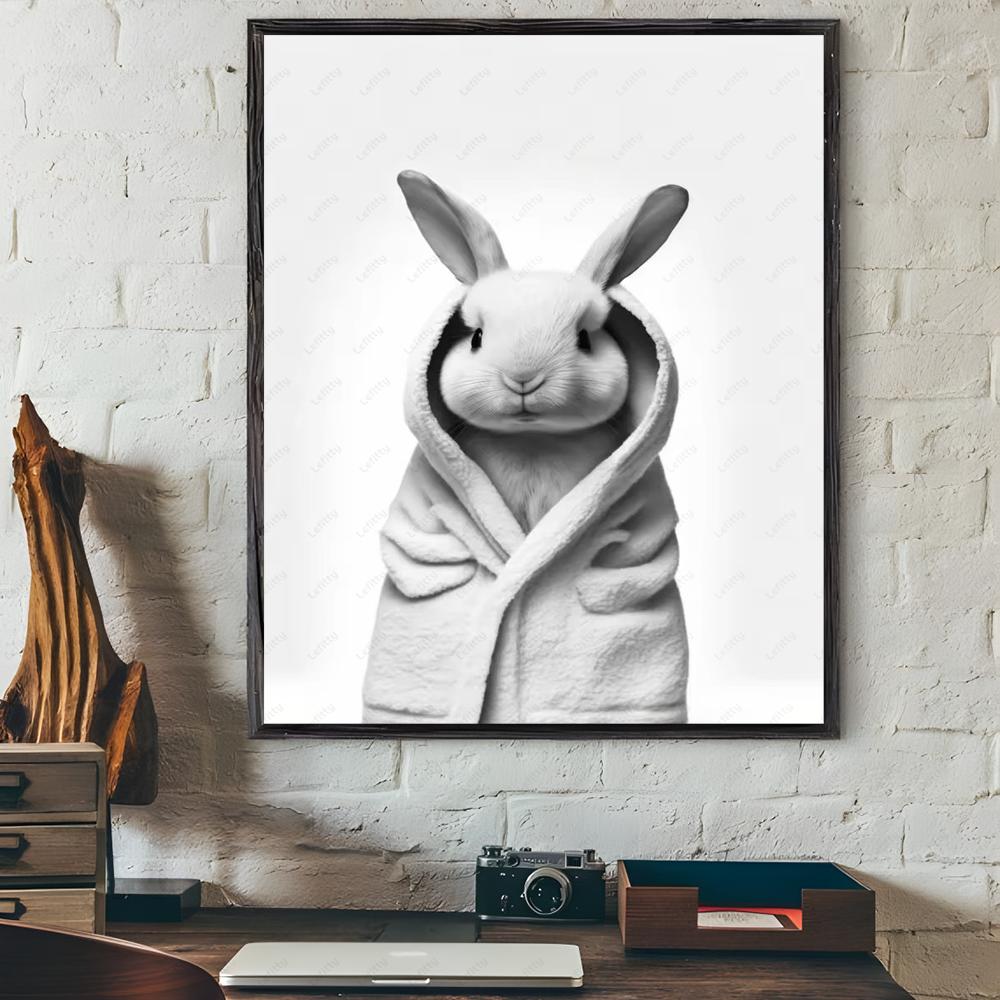 Alpaca Deer Cat Dog Panda Funny Gift Poster Sticky Wall Art Printing Waterproof Home Living Bed Room Bar Hallway Aesthetic Decor
