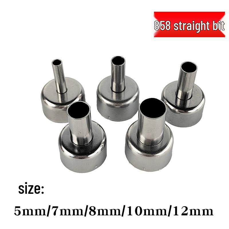Multi-Model Hot Air Gun Nozzle Set - Straight, Angled, Bent for 850/858 Desoldering Stations