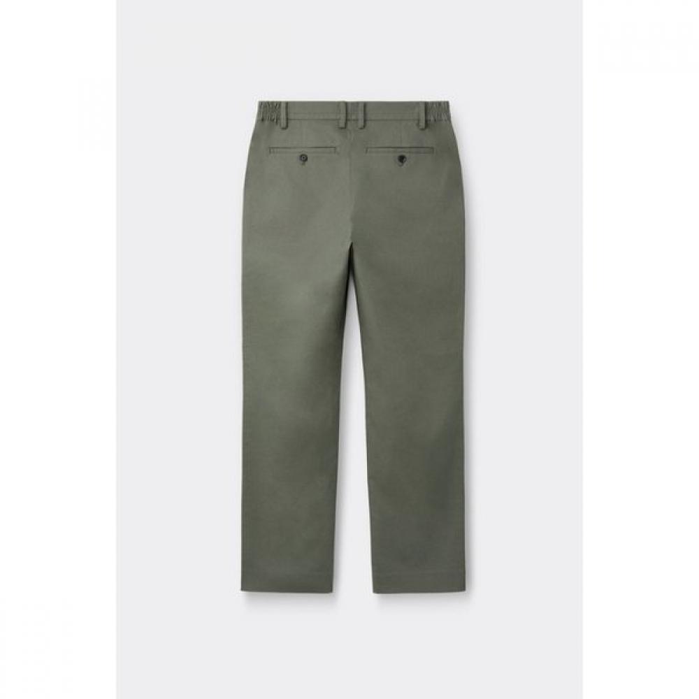 Customellow Khaki Regular Fit Cotton Pants C9pam26102khx