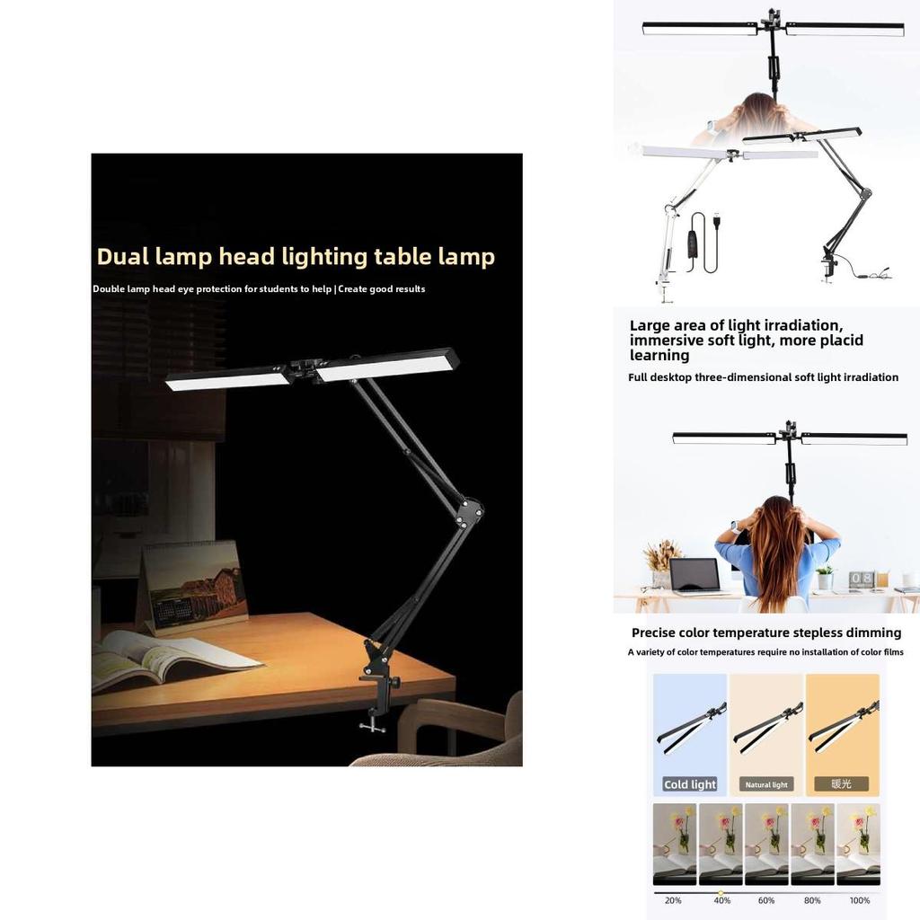 Modern Minimalist Foldable Desk Lamp With Aluminum Clamp And Usb Port For Nail Art And Makeup Work