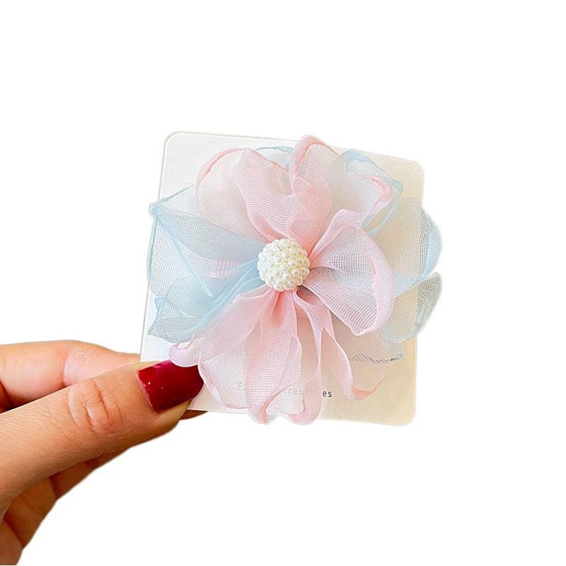 Spring Summer Tulle Flower Hair Clips for Babies Girls Sweet Princess Camellia Hair Accessories Cute Kids Barrettes Must-Have